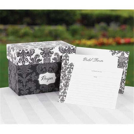 Hortense Hewitt Hortense B. Hewitt 22620 Damask Recipe Box Gift Set 22620